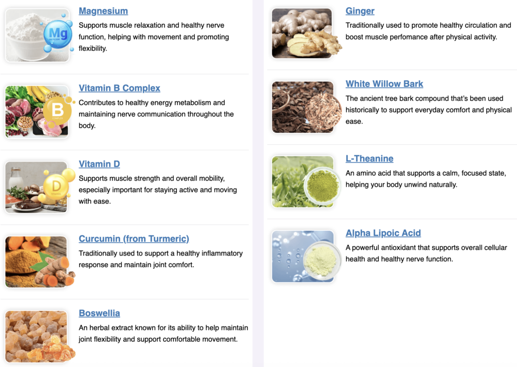VitaMotion Ingredients