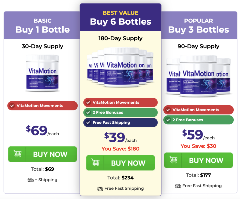 Pricing VitaMotion